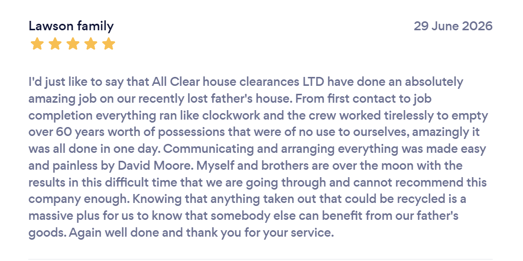 Original customer review from Lawson Family