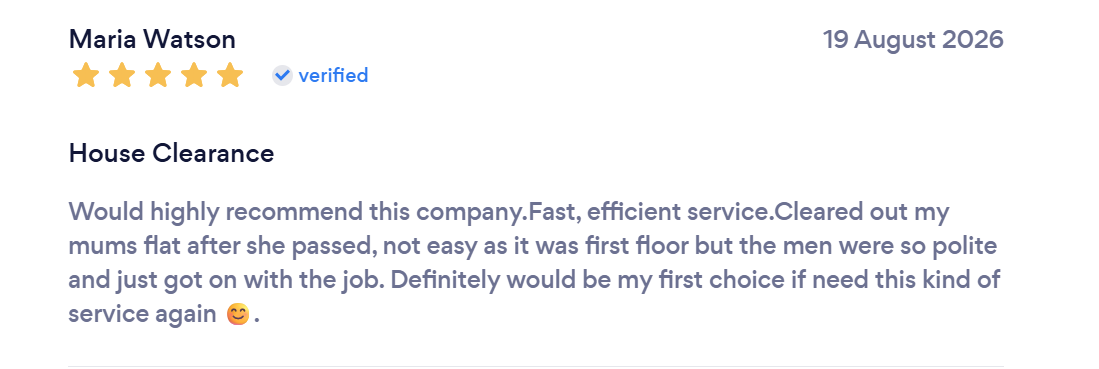 Original customer review from Maria Watson