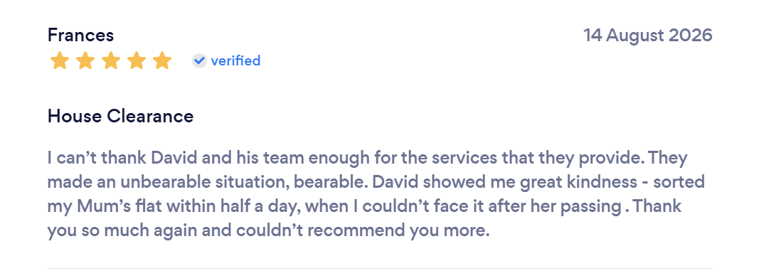 Original customer review from Frances