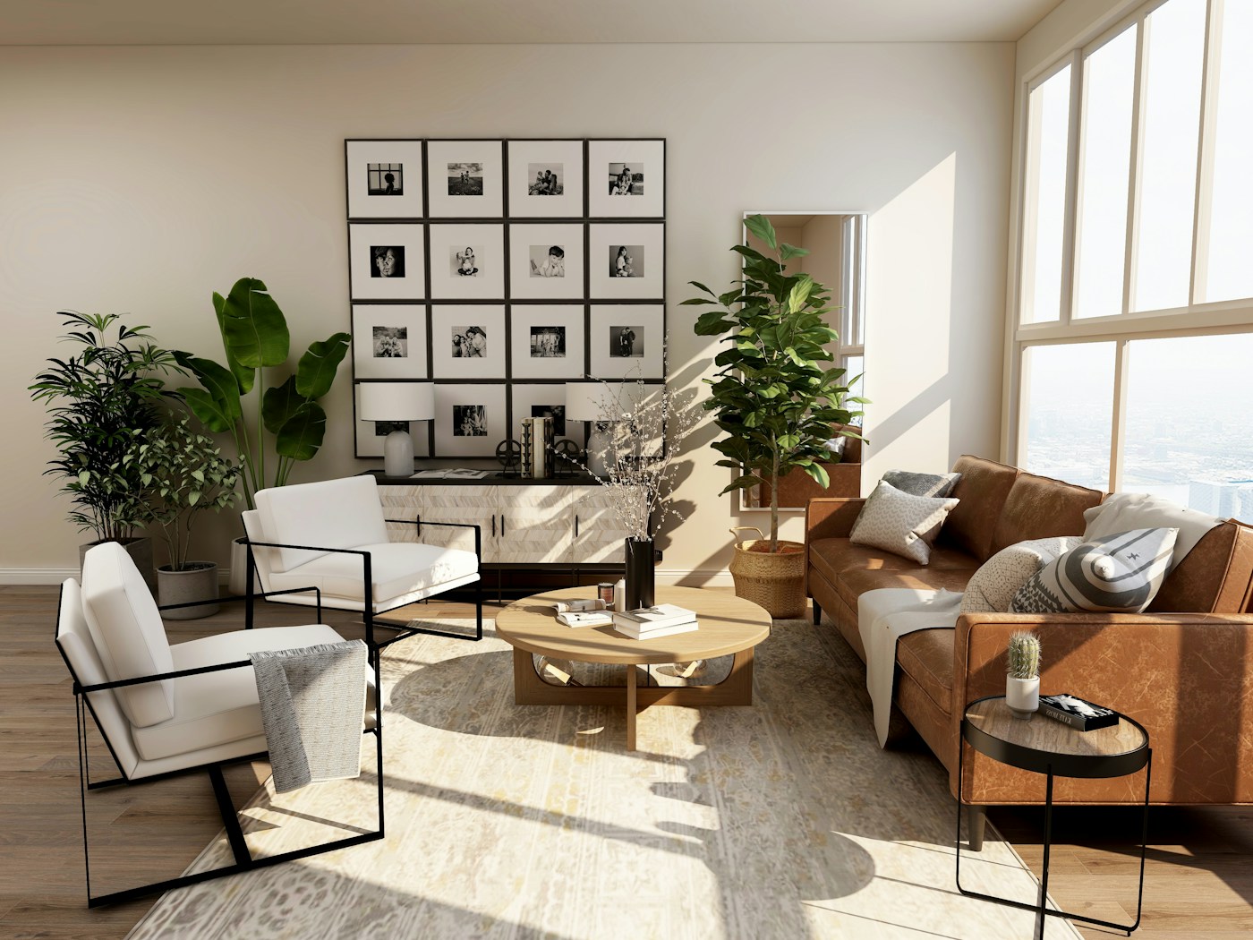 A thoughtfully furnished home with natural light