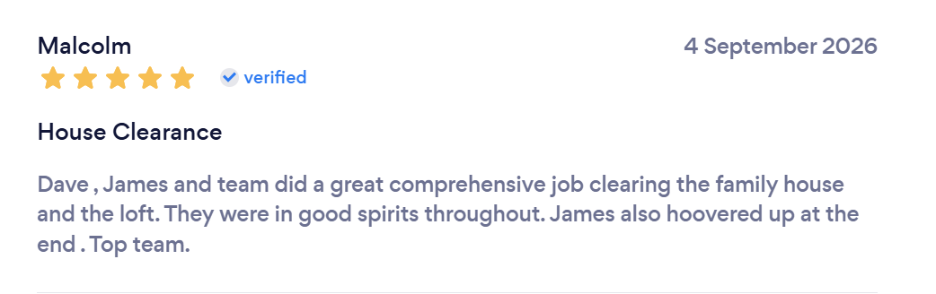 Original customer review from Malcolm
