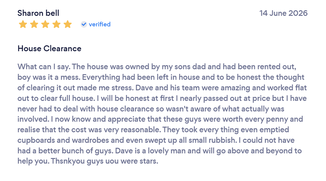 Original customer review from Sharon Bell